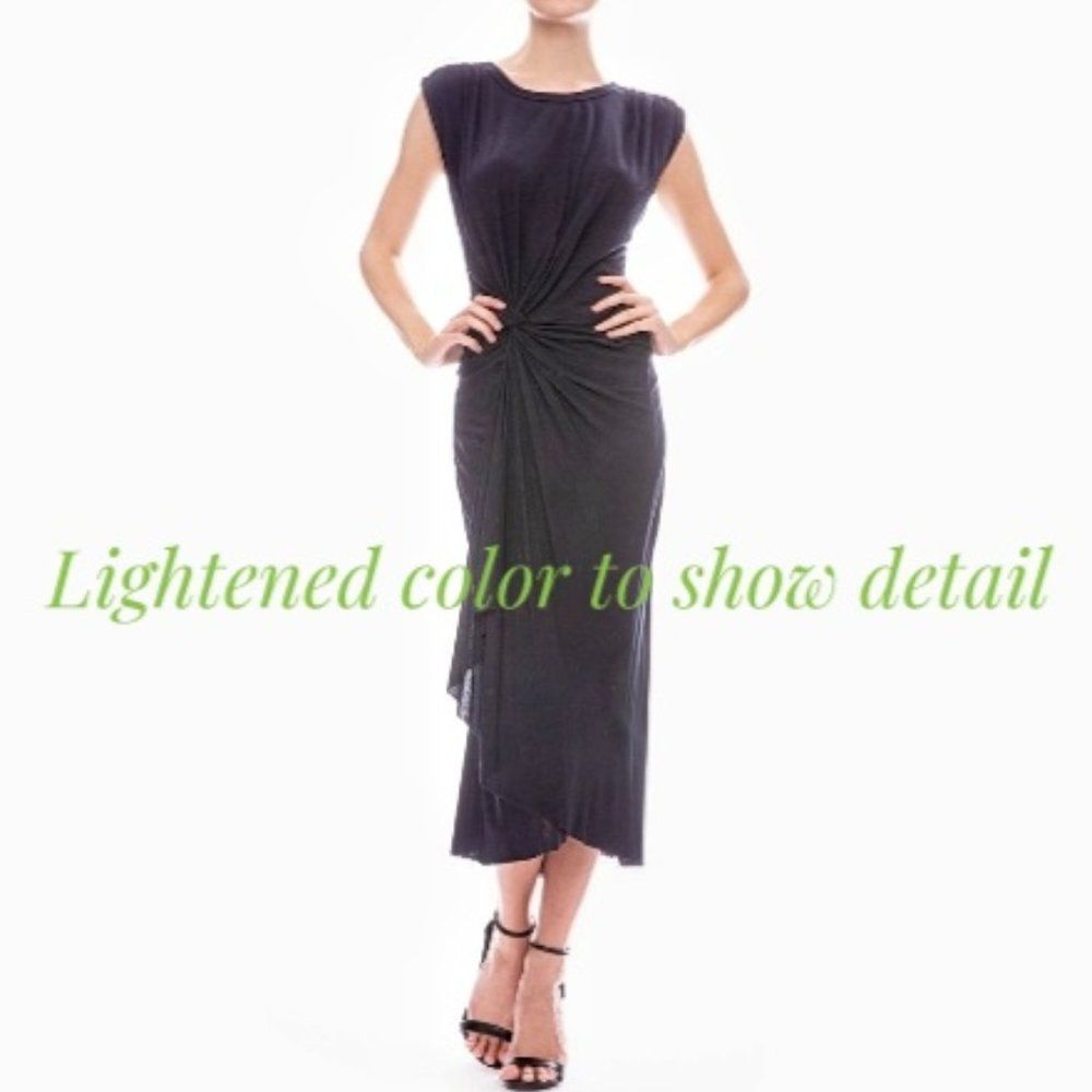 A.L.C. Emilie Midnight Blue Jersey Midi Dress size S New With Tags  NWT - Picture 3 of 16